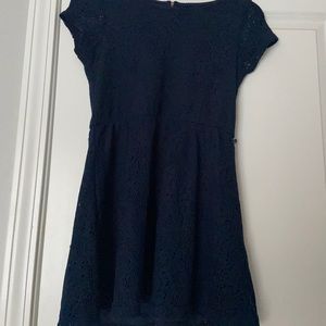 blue lace dress